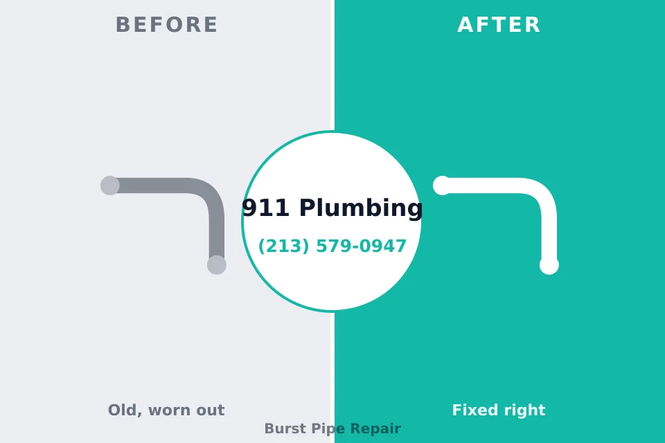 Before and after: plumbing repair Alexandria, MN